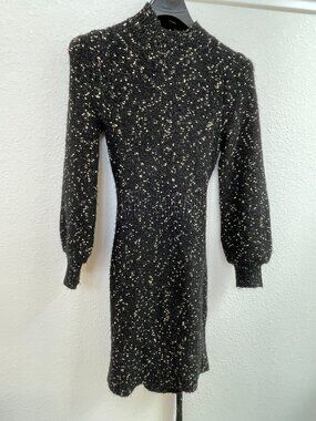 Ann Taylor Sparkle Sweater Dress with belt XS